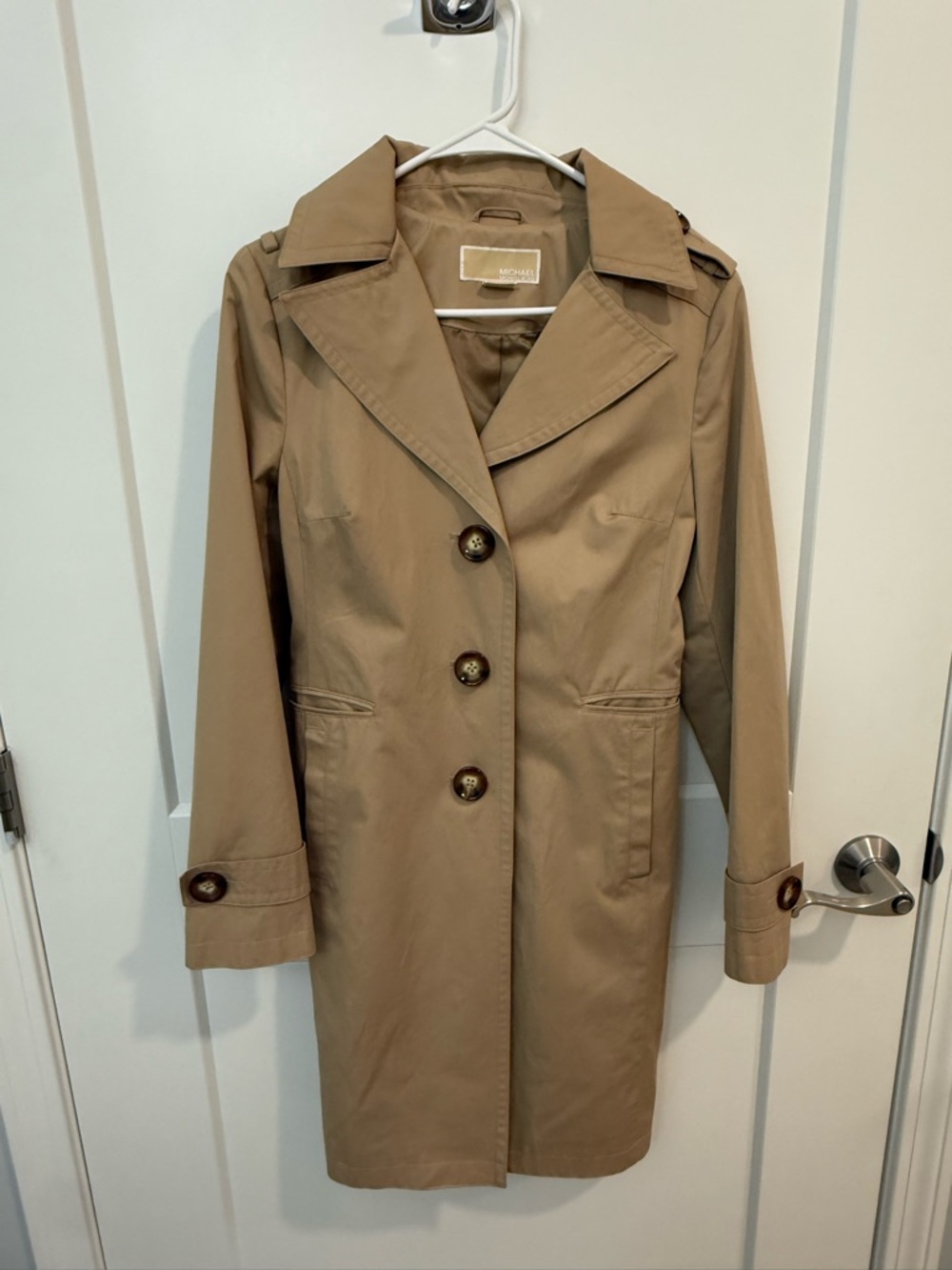 Michael Kors Classic Tan Single-Breasted Trench Coat